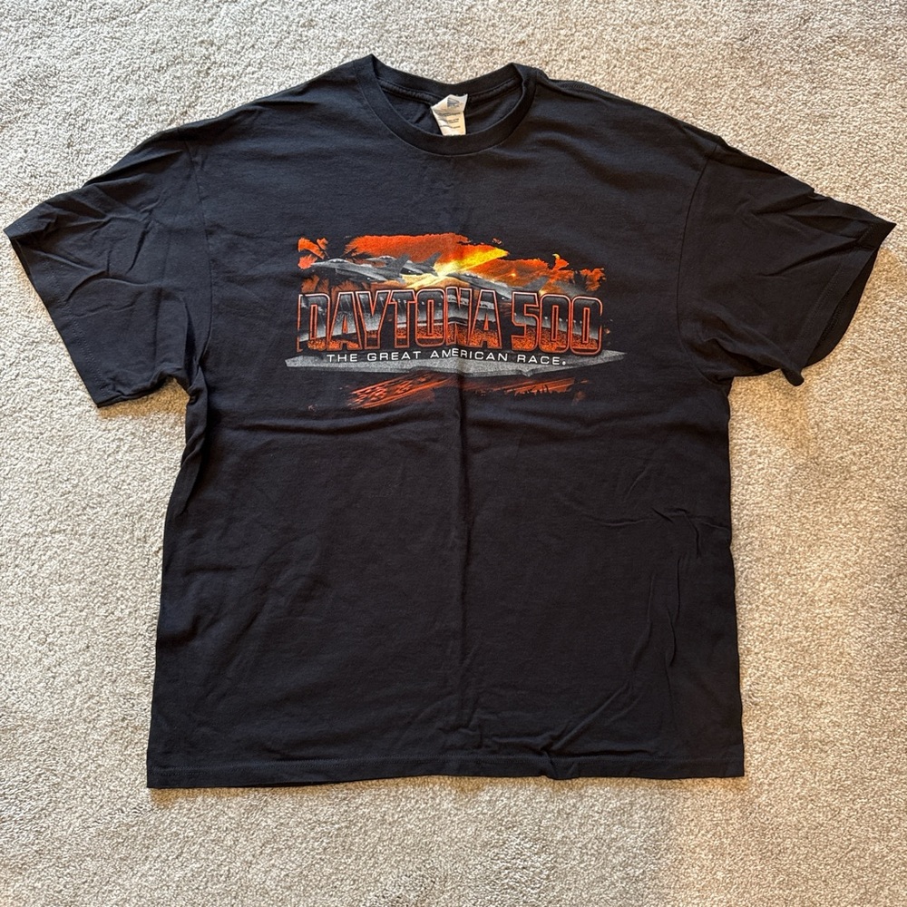 Daytona 500 Black Orange Tee